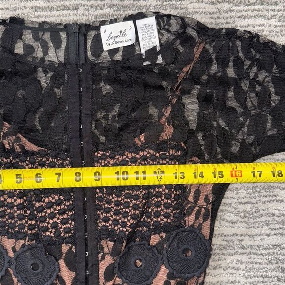 New Anthropologie Byron Lars Carissima Sheath Dress Lace Black Size 2 - Picture 9 of 15